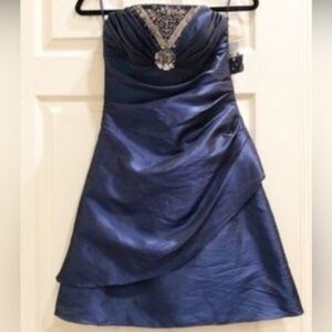 Jump Juniors Short formal Prom Dress Navy Size 3-4